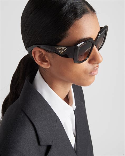 prada grey gradient shield sunglasses|prada symbole rectangular sunglasses.